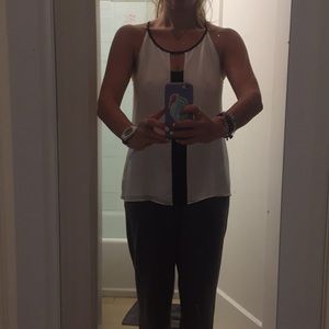 slimming & slender white top